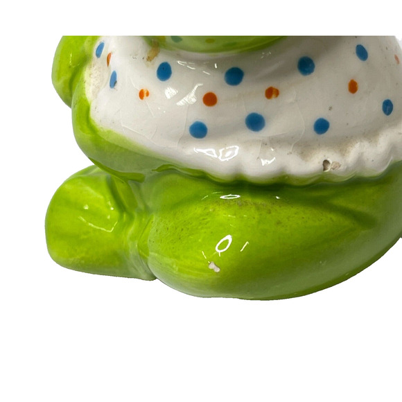 Otagiri Salt & Pepper Green Boy and Girl Frog Shakers Hand Painted Novelty Decor - Picture 8 of 12